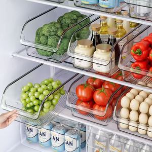 Clear <b>Plastic</b> Refrigerator Storage Drawers Rectangle Food Container PP Material Easy To Clean <b>Kitchen</b> Organizing Box - Product Image 1