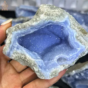 Kindfull High Quality Hot Sale Raw Stone Natural Crystal Blue Lace Agate Raw For Decor