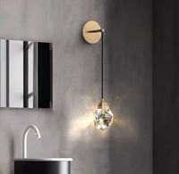 Applique Murale LED en Cristal avec Lumière Blanc Chaud, Design Simple et Moderne pour Chambre à Coucher, Chevet, Salon, Couloir, Mur de Fond - Luxe