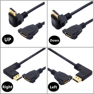 Adaptador Displayport macho a hembra con conector HDMI 4K en ángulo recto para monitor LED - Product Image 5