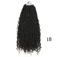 Extensions de Cheveux au Crochet Faux Locs Bouclés Ombré de 14 à 18 Pouces, Tresses Faux Locs Déesse au Crochet River Locs