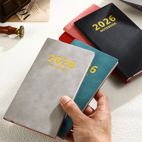 Carnet de notes A6 avec couverture souple en PU, logo personnalisé, impression de signets, planificateur d'horaires, fournisseur de bureau scolaire