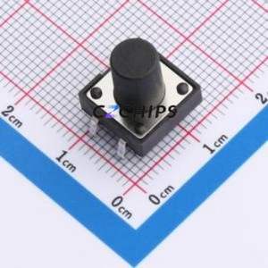 TSA12111-120B512BA Tactile Switch Through hole-4P,11.7x11.7mm Switch Single Pole Single Throw Round Button 2.8N 11.7mm - Product Image 1