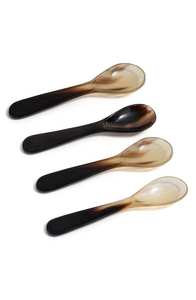 Cuchara de cuerno natural hecha a mano de calidad premium, accesorio decorativo de cocina para servir comida y ensalada, disponible para la venta. - Product Image 2