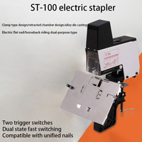 Agrafeuse électrique A3 robuste à tête unique, multifonctionnelle, pour agrafage central et agrafage à chevalet, alimentation manuelle, en métal durable
