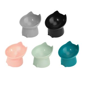 Novo Tigela Para Animais de Estimação de Estilo Nórdico com Proteção Cervical Tigela Inclinada de Plástico Para Cães e Gatos - Product Image 5
