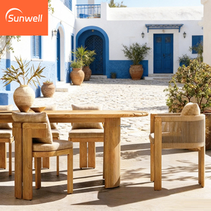 Meubles <span class=keywords><strong>de</strong></span> jardin <span class=keywords><strong>de</strong></span> luxe modernes en bois Table à manger et chaises longues Ensemble <span class=keywords><strong>de</strong></span> table <span class=keywords><strong>de</strong></span> jardin en teck <span class=keywords><strong>pour</strong></span> hôtel Patio <span class=keywords><strong>Balcon</strong></span> - Product Image 1