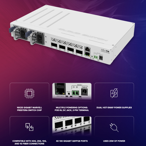 MikroTik CRS504-4XQ-IN <b>Network</b> <b>Switch</b> - Product Image 3