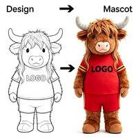 Mascotte de fête personnalisée pour adultes, motif vache, pour spectacle de danse, Noël et festivals - Mascot Factory