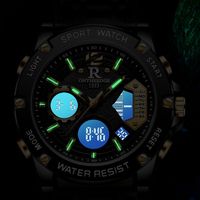 Jam Tangan Kuarsa 46Mm untuk Pria Jam Tangan Mewah Modis Baja Tahan Karat Paduan 3bar Tahan Air Kristal Safir Penunjuk Montre Homme