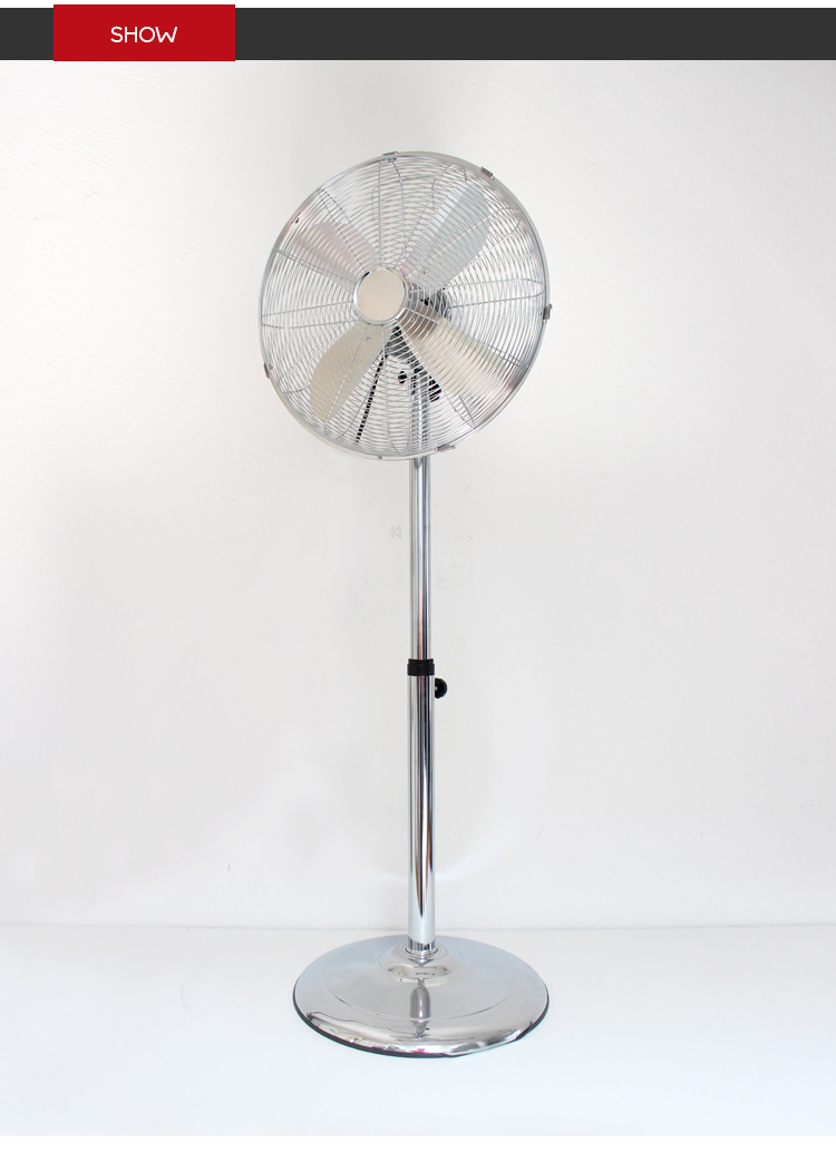 16 Inch 18 Inch Metal Retro Floor Fan Copper Color Metal Body Strong Wind Stand Floor Fan Hot Sell Room Europe Market Floor Fan