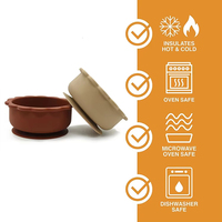 Bol d'alimentation pour bébé en silicone de qualité alimentaire OEM/ODM, antidérapant, bols pour tout-petits, passe au micro-ondes et au lave-vaisselle, forme de chat de dessin animé