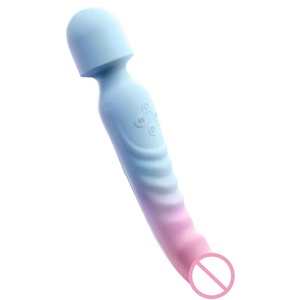 Masseur vibrant coloré en silicone pour femmes, chauffant, double moteur, 7 modes de vibration, rechargeable, mini baguette et ensemble de balles vibrantes - Product Image 4