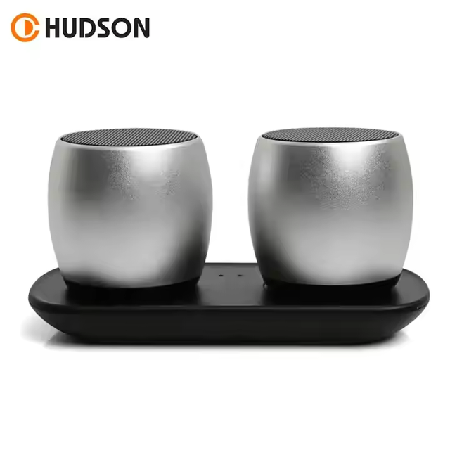 Metal Aluminium TWS Wireless Speaker with Charging Pad