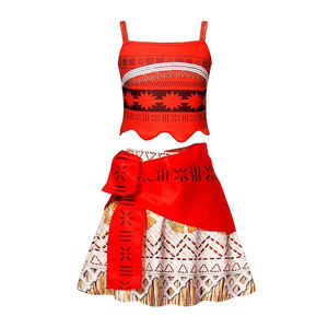 Costume da Principessa per Bambine, Completo a Tema per Compleanno, Vestito di Halloween, Set Due Pezzi con Top Corto e Gonna con Frange - Product Image 1