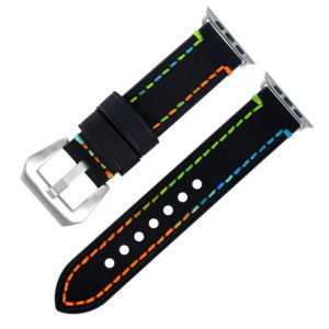 Heqi สายนาฬิกาหนังพรีเมี่ยมสำหรับ <span class=keywords><strong>Apple</strong></span> <span class=keywords><strong>Watch</strong></span> Series 8 7 6 5 4 <span class=keywords><strong>3</strong></span> 44มม. 40มม. 42มม. - Product Image 4