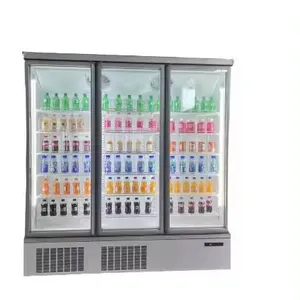 Factory Outlet Commercial Beverage Refrigerator Air Cooling Drinks Chiller For Supermarket