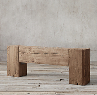 Meubles de salon, style rétro, console rectangulaire en bois massif, poutre anglaise récupérée