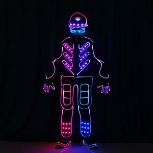 Trajes LED gimnásticos programables, disfraces de luz LED para baile de <span class=keywords><strong>Club</strong></span>, disfraz Tron LED 0149 - Product Image 2