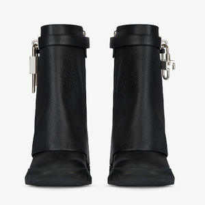2024 automne hiver commerce extérieur grande taille botte romaine courte fermeture éclair talon <span class=keywords><strong>compensé</strong></span> Super haut talon respirant bottes femmes - Product Image 5