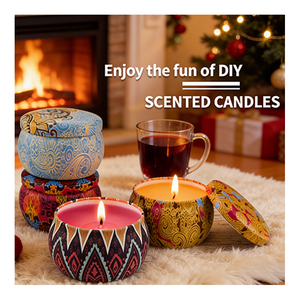 Vela de regalo para invitados de boda, elegante empaque de lata, mezcla de soja perfumada, recuerdo de ceremonia, selección de boutique. - Product Image 6