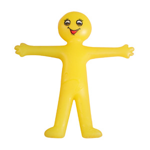 Smiley Face Minion Pull Along Soft <b>Rubber</b> <b>Doll</b> Stress Relief Toy For Children Unisex 2 To 4 Years Plastic Material - Product Image 4