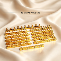 Étiquettes de prix en métal 3D à chiffres distincts, réutilisables, en alliage, symboles de monnaie, pour bijoux, montres, boutiques de détail