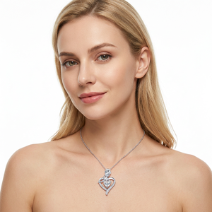 Collier pendentif attrape-rêves en argent sterling 925 avec moissanite colorée ZC-XGP68 pour femme, classique, luxueux, tendance, mariage, fiançailles - Product Image 3
