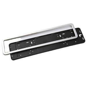 Supports de <span class=keywords><strong>plaque</strong></span> <span class=keywords><strong>d</strong></span>'<span class=keywords><strong>immatriculation</strong></span> de voiture en acier inoxydable chromé Euro personnalisés avec vis - Product Image 1