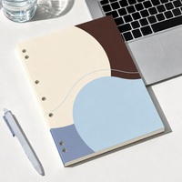 Carnet à spirales A4 marron à feuilles mobiles, pages intérieures personnalisées, agenda de bureau et scolaire