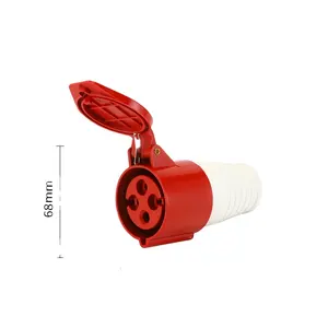 CEE 2H 4H 6H 9H IP44 IP44 220v 380v industrial plug and socket 214 /224male 2P+E 16A 32A 3pin 220-240v