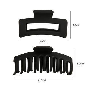 مشابك شعر كبيرة الحجم بتصميم مخصص، عبوة من قطعتين، إكسسوارات شعر بلاستيكية كبيرة جدًا بتشطيب مطفي للنساء - Product Image 6