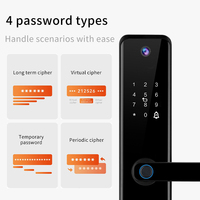 Serrure de porte intelligente numérique électronique WiFi Tuya avec écran intégré, déverrouillage à distance, caméra pour portes en bois/aluminium, stockage sur carte mémoire