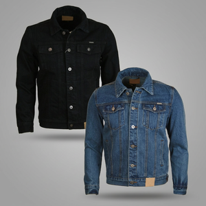 Veste en jean personnalisée avec logo, style streetwear, décontractée, pour l'hiver et le printemps, coupe ample, col montant, respirante, teinte, délavée, effet vieilli, vintage - Product Image 3