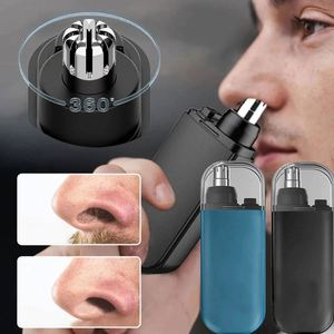 Tondeuse à poils de nez, rechargeable par USB, lames à double tranchant, en alliage de zinc, écologique, portable, mini kit d'entretien du visage pour hommes - Product Image 1