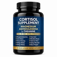 Capsules d'Ashwagandha, de Magnésium, de L-Théanine et de Rhodiola pour l'équilibre du cortisol, le soulagement du stress, le soutien du sommeil et l'amélioration de la mémoire