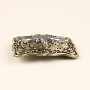 Hebilla <span class=keywords><strong>de</strong></span> cinturón <span class=keywords><strong>de</strong></span> cuerno <span class=keywords><strong>de</strong></span> toro largo para hombre <span class=keywords><strong>de</strong></span> vaquero occidental Diseño <span class=keywords><strong>de</strong></span> aleación <span class=keywords><strong>de</strong></span> moda - Product Image 3