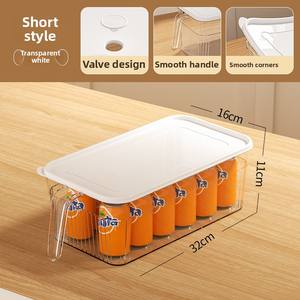 กล่องเก็บอาหารพลาสติกใสสีขาวทันสมัย พร้อมฝาปิดและหูจับ ผลิตด้วยวิธีฉีดขึ้นรูป สำหรับเก็บผักผลไม้ในตู้เย็น - Product Image 4