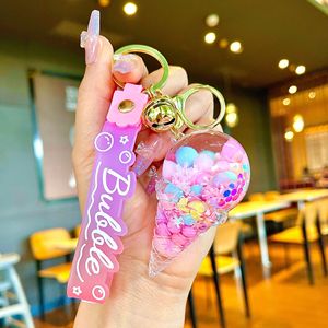 Chaveiro Feminino Criativo de Acrílico com Óleo Flutuante e Glitter, Desenho Animado Fofo de Sorvete, Estilo Kawaii, para Bolsa e Carro - Product Image 6