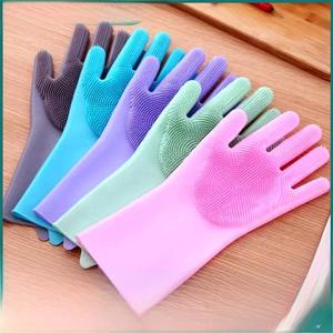 Guantes de Silicona Personalizados al por Mayor Directamente de Fábrica, Guantes de Limpieza para Cocina, Lavavajillas, Autolimpieza, Baño de Mascotas, Lavado de <span class=keywords><strong>Perros</strong></span> - Product Image 1
