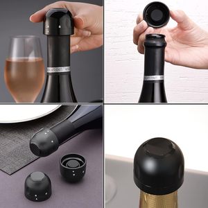 Custom Chrome <b>Wine</b> <b>Stoppers</b> Newest Innovation Metal Champagne Bottle <b>Stoppers</b> with Logo Silicone Vacuum Sealing for Red <b>Wine</b> - Product Image 5