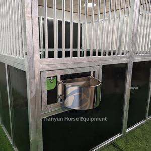Gegalvaniseerde metalen bamboe/WPC paardenstal voorpanelen voor paardenstallen, zware draai-/schuifdeuren, scheidingswanden voor stallen - Product Image 6
