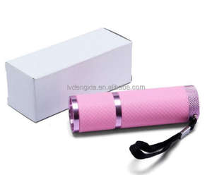 電池式ミニピンクLED懐中電灯、小型グローUV懐中電灯、9個のLEDライト付き、ポータブルライト、ネイルジェル用ネイルドライヤー - Product Image 5