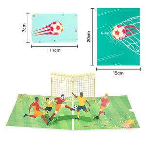 3D thể thao cardstock giấy dày kết cấu sân bóng đá tấm bù đắp in ấn tùy chỉnh kích thước màu gấp giấy thủ công - Product Image 6