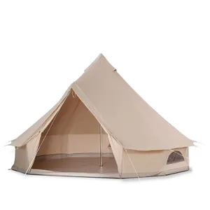 3 4 5 6M جلامبينج الأسرة الهندي نمط الهرم خيمة ناقوسية الشكل التخييم في الهواء الطلق للماء القطن قماش خيمة يورت