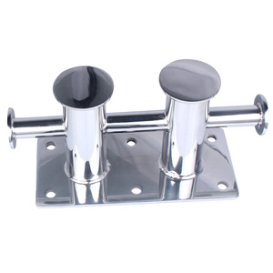 Poste de Acero Inoxidable 316 con Doble Cruzeta para Anclaje de Cuerdas en Muelles Náuticos - Product Image 2