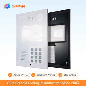 แผงหน้าอะคริลิกเคลือบสัมผัสพิมพ์ซิลค์สกรีนที่ทนทาน พร้อมการตัดด้วยเครื่อง CNC/DIE สำหรับใช้งานภายใน/ภายนอกอาคาร - Product Image 1