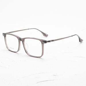 Gafas de titanio rectangulares con montura completa, color marrón sólido, anti-UV, ligeras, unisex, para adultos, monturas para corrección de la visión - Product Image 5