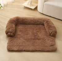 Langes Plüsch-Hundebett Sofa mit Abnehmbarem Waschbarem Bezug Beruhigendes Haustierbett für Große Hunde