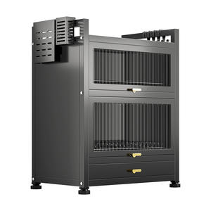 Support à vaisselle et à bol moderne réglable à trois niveaux Cadre de vidange d'évier de cuisine <span class=keywords><strong>noir</strong></span> et blanc avec supports de rangement - Product Image 6